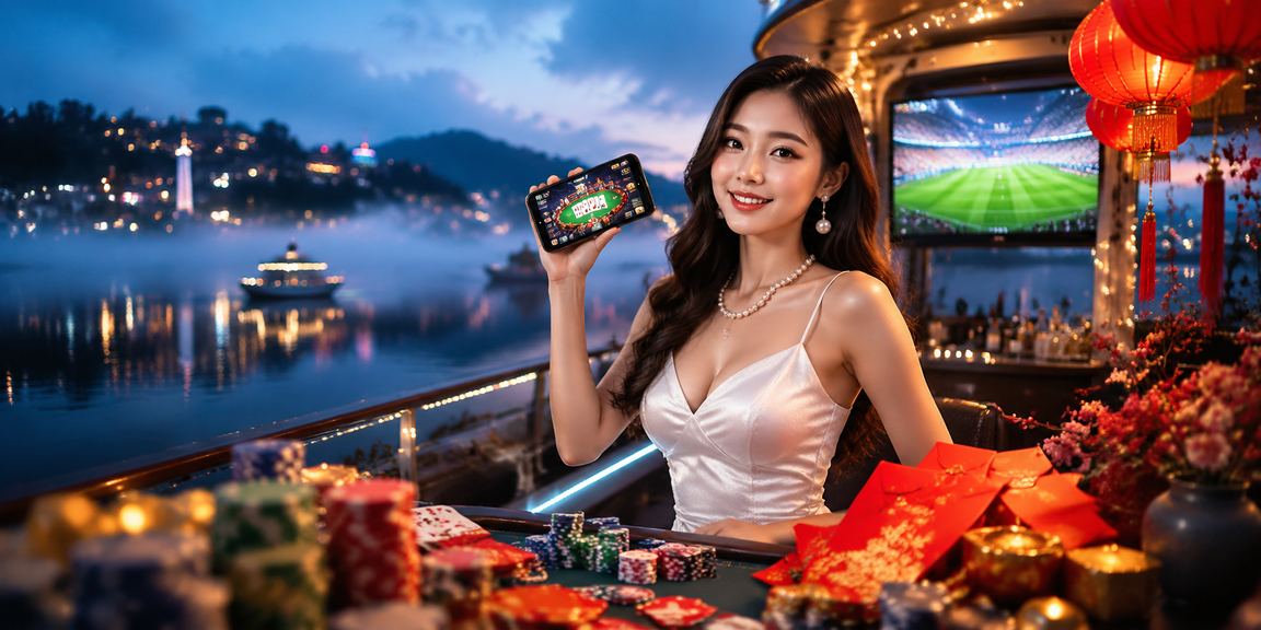 Người chơi game bài dưới đèn lồng tại Đà Lạt, không khí giải trí tối cuối tuần