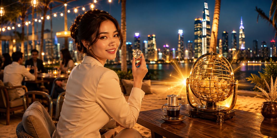 Người dùng TP.HCM kiểm tra kết quả xổ số và điểm VIP bên ly cà phê buổi sáng