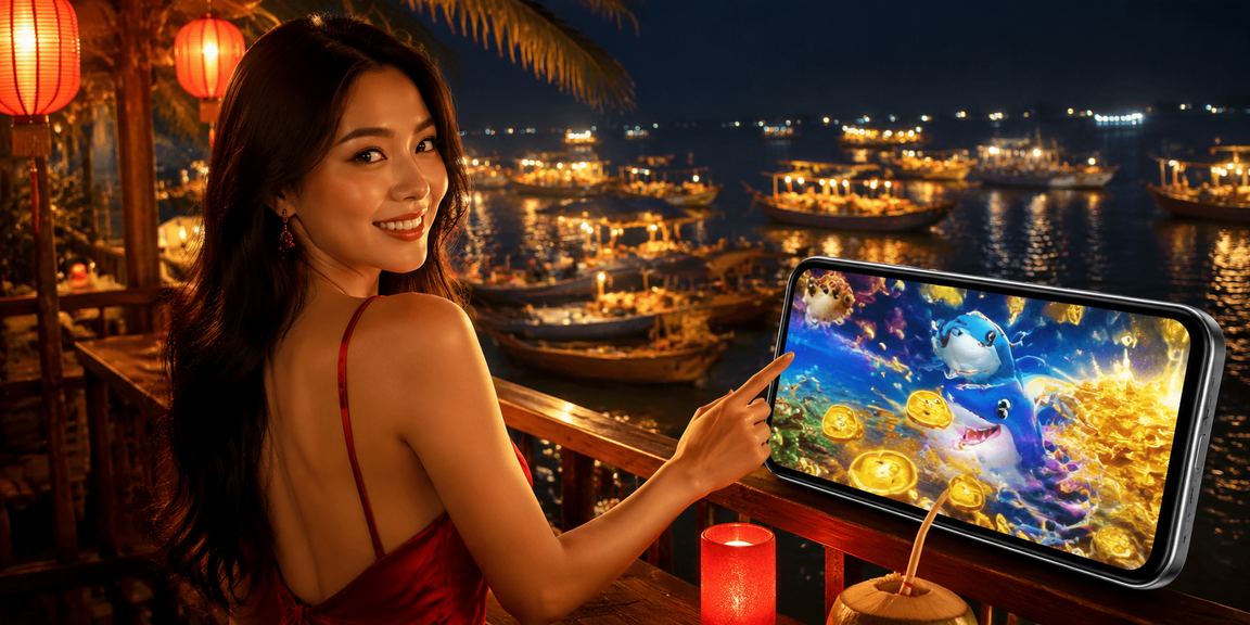Người chơi cược thể thao trên điện thoại tại bãi biển Phan Thiết buổi chiều tà